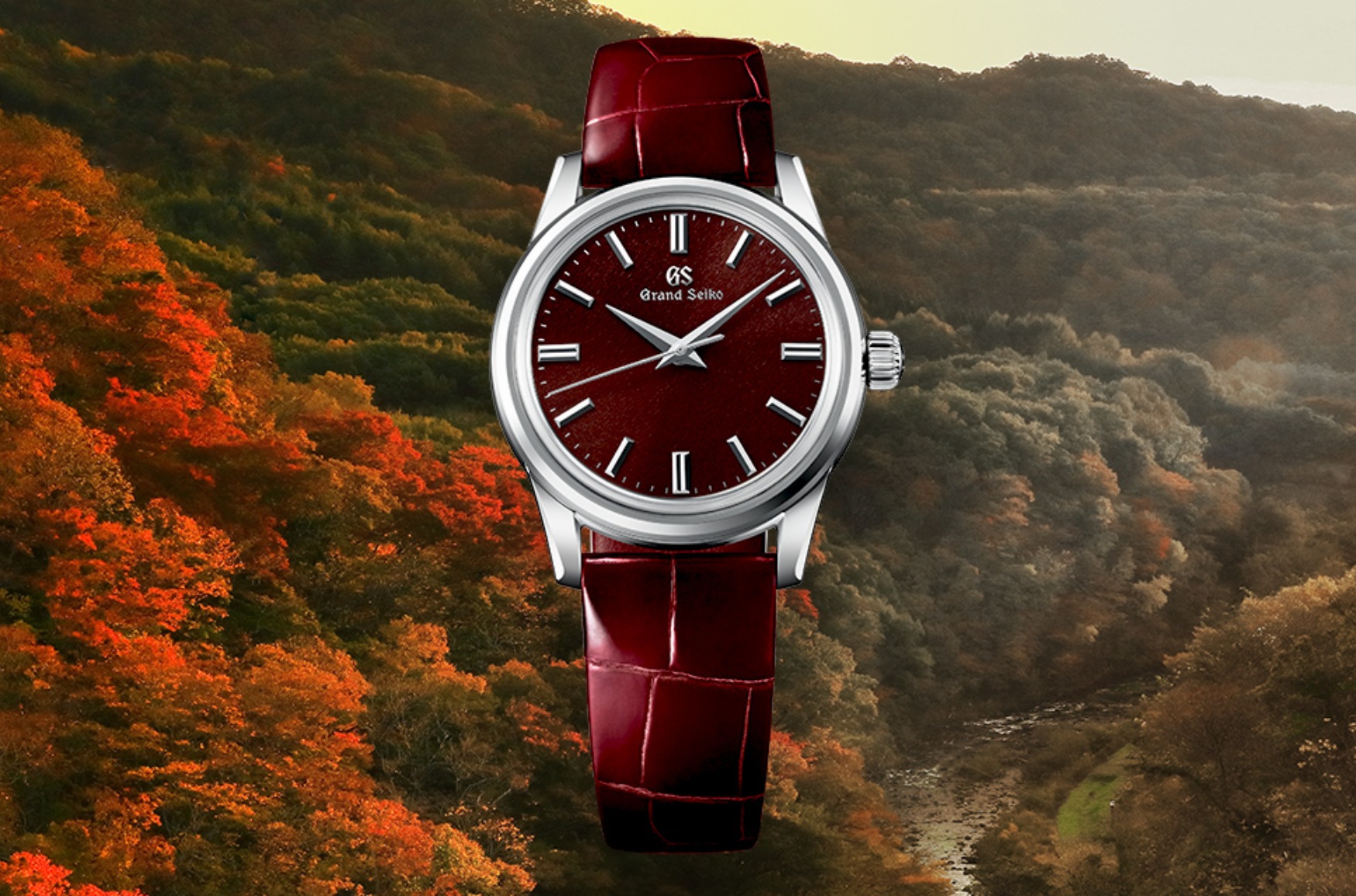 grand seiko sbgw287 boshu red front view